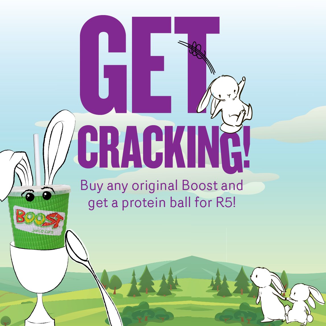 Visit any Boost store and Get cracking this Ester holidays.