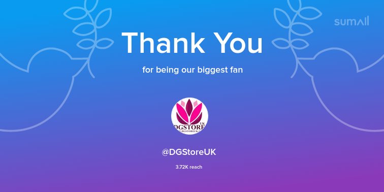 Our biggest fans this week: <a href="/DGStoreUK/">DGStoreUK.com</a>. Thank you! via sumall.com/thankyou?utm_s…