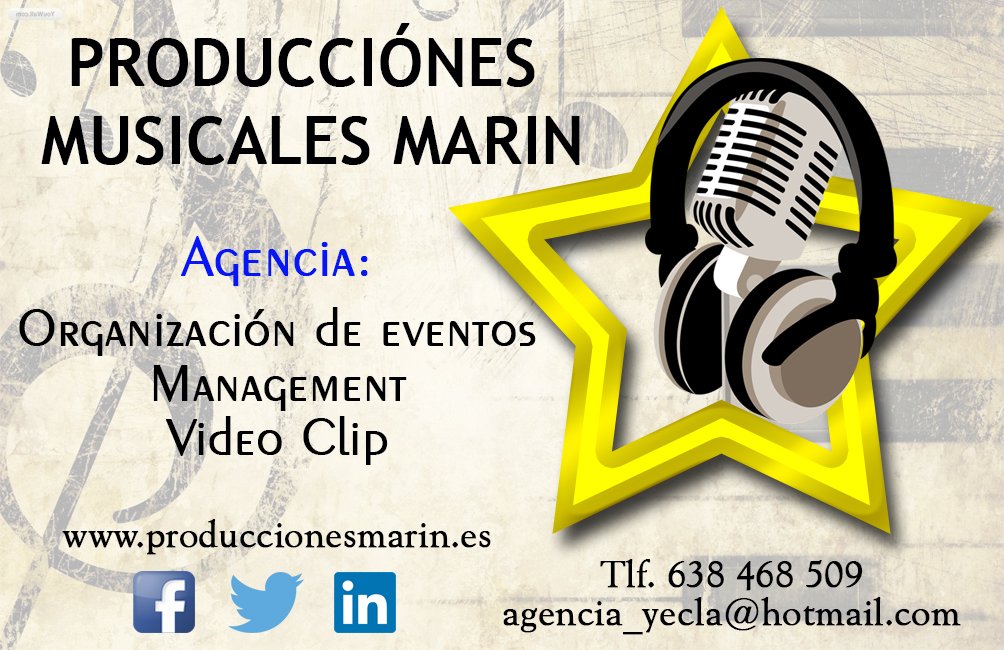 De parte de producciones musicales marin, 
¡¡que paséis buena semana santa!!