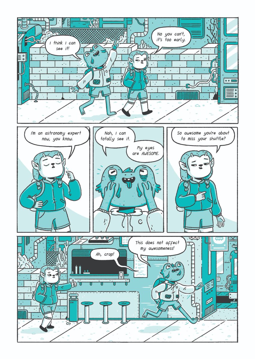 kbaczynski's tweet image. Hey! You can see the first few pages from my upcoming @AveryHillPubl graphic novel Retrograde Orbit on the @fpinternational blog today forbiddenplanet.blog/2018/upcoming-… 
It's about solar systems and growing and family and home.