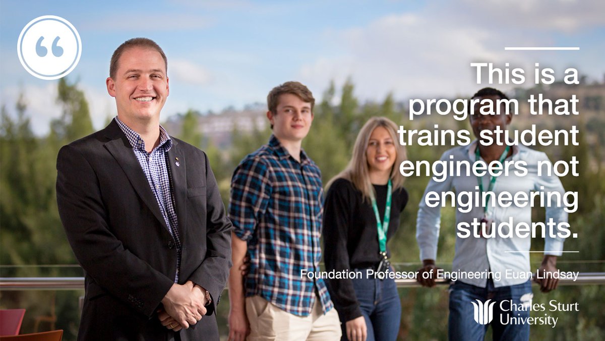 CharlesSturtUni's tweet image. We’re training student engineers, not engineering students. Find out why CSU Engineering is one of the top four emerging engineering schools in the world:  ow.ly/gG1u30jcXku #CSUengineering