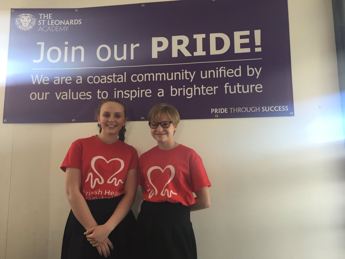 GuytonColin's tweet photo. So proud of all of the @sl_academy students who are wearing #red for @TheBHF to raise money for an outstanding cause #pride https://t.co/liQHyEK9dN