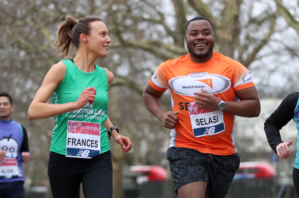 Join us &amp; <a href="/NewBalanceUK/">New Balance UK</a> on Wednesday 4th April at 6:30pm for a run &amp; bakery masterclass with star of The Great British Bake Off <a href="/selasigb/">Selasi Gbormittah</a>! We’ll run a scenic 4 mile/6km route along the river before enjoying drinks &amp; baked goods in store: bit.ly/2uxo1Hn 📷 <a href="/londonmarathon/">TCS London Marathon</a>