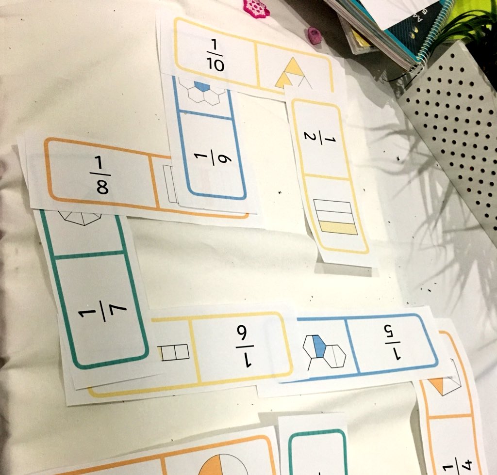 We had so much fun playing Fractions Dominoes at tutoring today! #acuedu_p