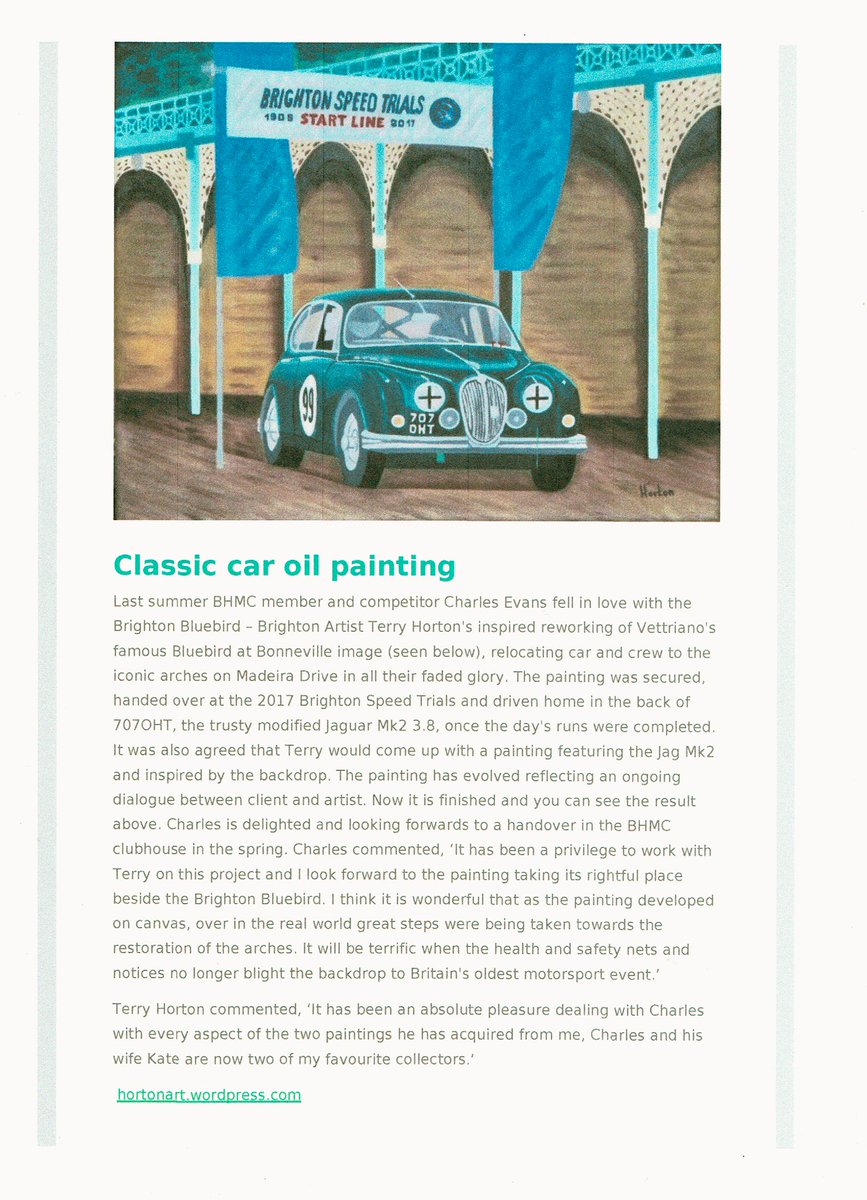 horton1_t's tweet photo. Oh yes! Team Vitruvian is really motoring now my friends... #Classic #classiccars #oilpaintings #Oilpainter Brighton &amp; Hove Motor Club Newsletter... https://t.co/DnBVoDnQxq