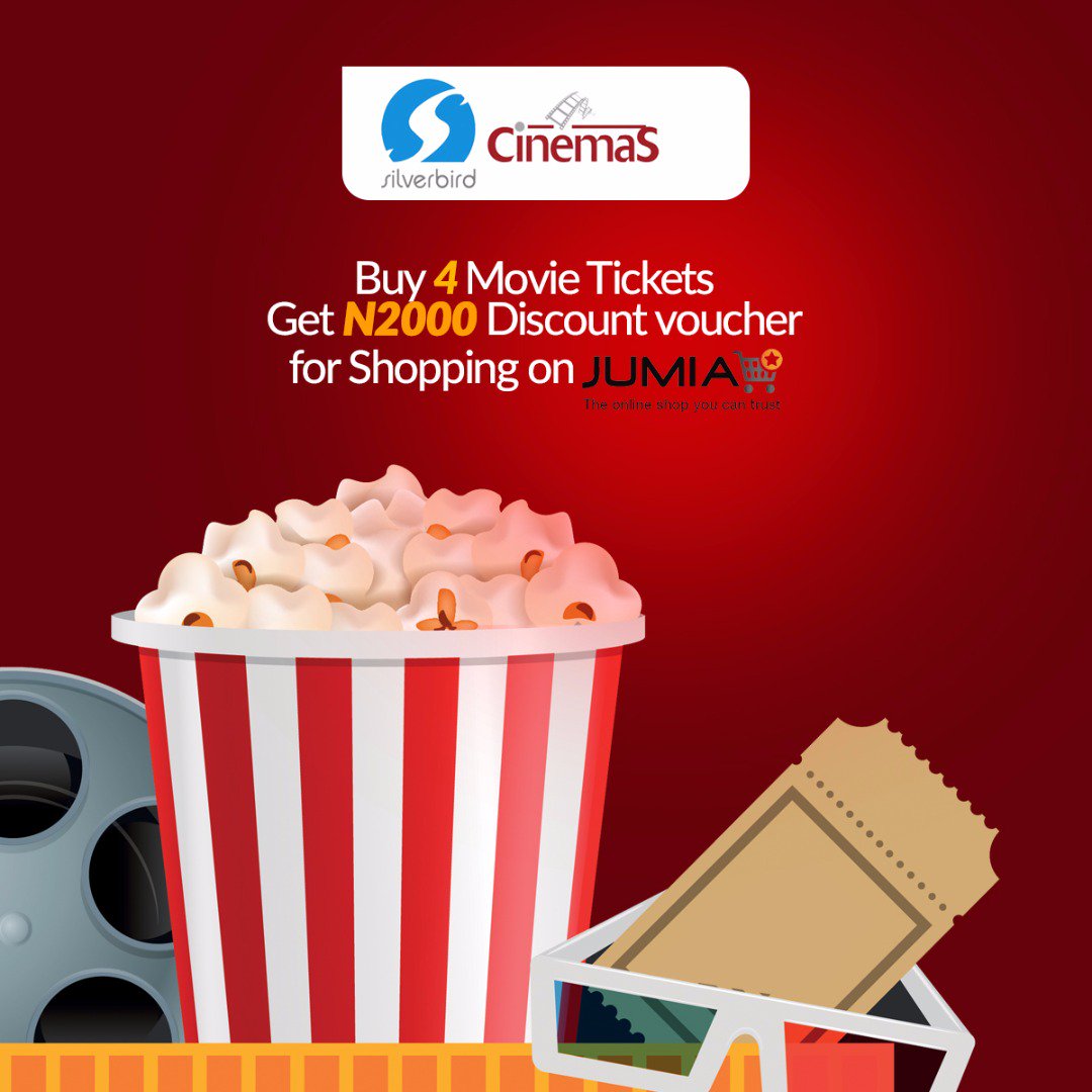 SilverbCinemas's tweet photo. Major #discounts await you at #silverbirdcinemas!
Get a N2000 discount voucher for shopping on @JumiaNigeria when you purchase four tickets for any movie!
So bring the fam along!
#family
#lagos
#outing
#holiday
#petertherabbit https://t.co/0Hj63JWvUj