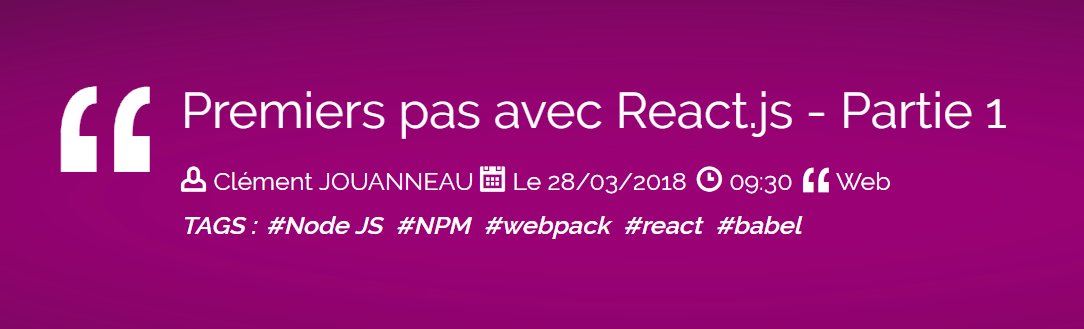infinitesquare's tweet photo. [Blog] Un article pour vous accompagner dans vos premiers pas avec #ReactJS
#NodeJS #React #babel 
@clement_jou @jihaneMedini 
https://t.co/Jbw2j0gycW https://t.co/Fnyy45acra