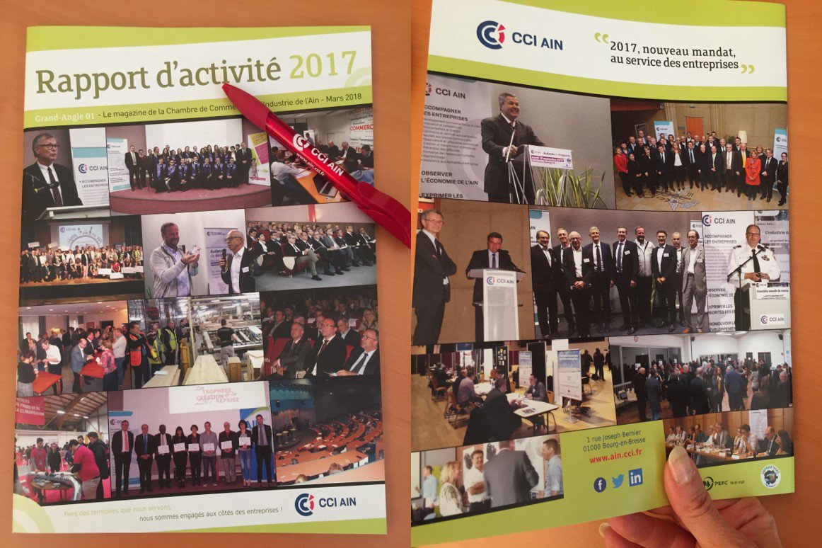 CCI_Ain's tweet photo. [MAGAZINE] Bientôt le rapport d'activité de votre #CCI #Ain dans votre boîte aux lettres 📬   
Au service de 26 000 entreprises du @Departement_AIN  #Industries #commerces #Services #BTP #creation #entreprendre  #Bourg #HautBugey #Oyonnax #Belley #Bugey #Cotiere #Gex #Bellegarde https://t.co/m8iXow08Tk