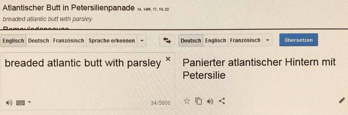 El_Patco's tweet photo. Das #Fischgericht ist bei den englischsprachigen Kollegen wohl nicht so beliebt... #whatwhat https://t.co/MELcBuawfs