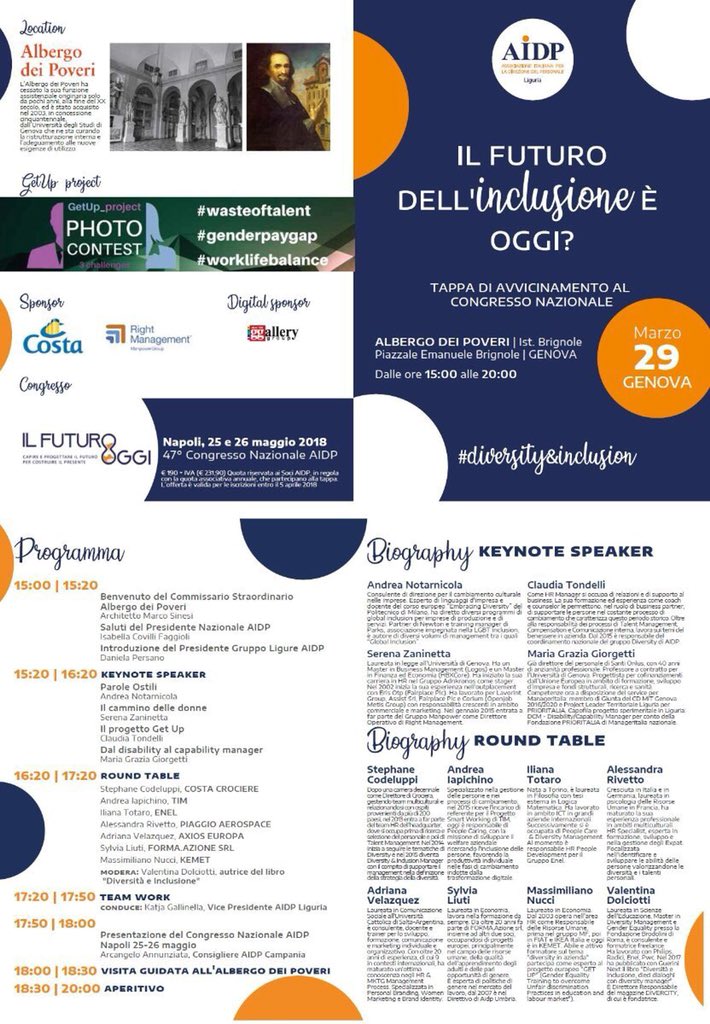 adria_velazquez's tweet photo. In #viaggio 🚊 per #Genova #Oggi ore 15 Albergo dei Poveri "Il futuro dell'inclusione é oggi?" #Diversity #CapabilityManagement #inclusion @AIDPLiguria @AidpSocialNet @aidp_umbria @ValoreD @FondBellisario @NDIWomen @YWNetwork @EYWomensNetwork @IOdonna @parksdiversity https://t.co/1a6gF6nCpS