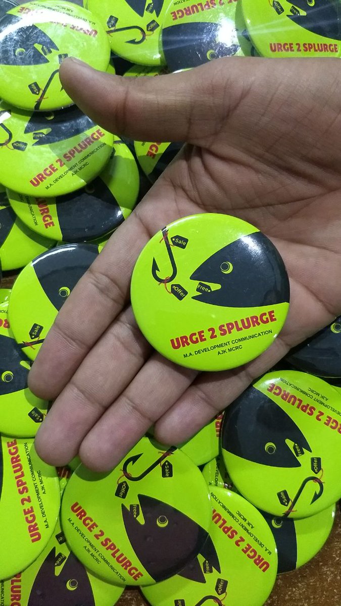 urge_splurge's tweet photo. Driven by pride, we are pleased to present our campaign’s #Urge2Splurge badges. Finally, we have something to carry swimmingly everywhere we go!

#urge2splurge #consumerism #consumerAwareness 
#consumerRights #health #environment #ajkmcrc #devcom #jmi https://t.co/cCHaJwMMiz