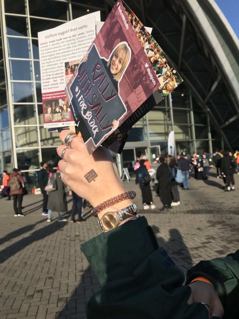 salpatz's tweet photo. It’s almost time to #rallywithsally 😮 #NUSconference #nusnc18 https://t.co/NTmchmHhsE