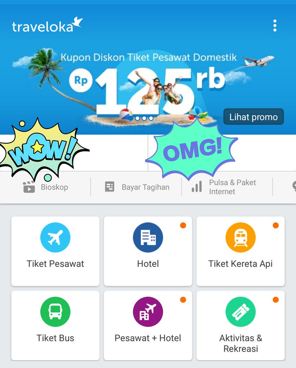 Sekarang bisa mesan tiket lewat <a href="/traveloka/">Traveloka Indonesia</a> loo. Yuk mari pesan tiketanya melalui aplikasi itu #SalamTelolet