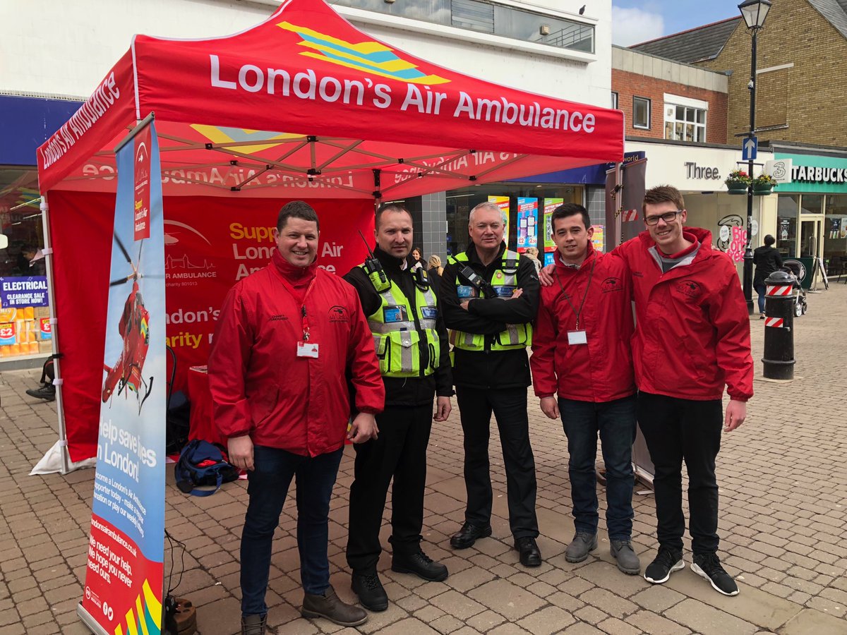 Pop into @Staines_BID on the high street meet the London #AirAmbulance Fundraising Team