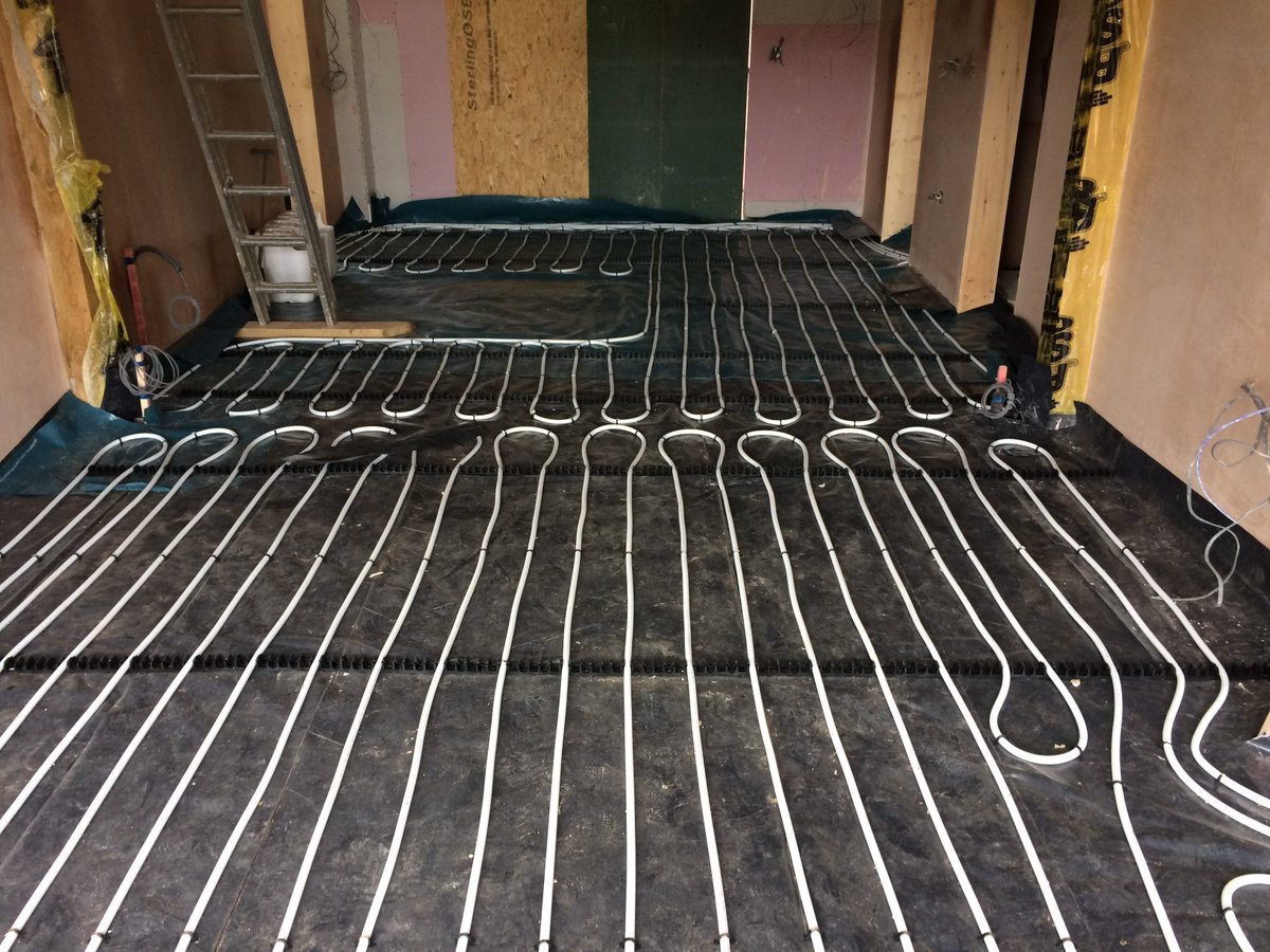 Microrenewable's tweet image. UFH Install! Underfloor Heating going in at one of our new projects in a lovely property in Henley-on-Thames!
#UFH #Underfloorheating #Installs #Projects #RenewableEnergy  #renewables @Microrenewable