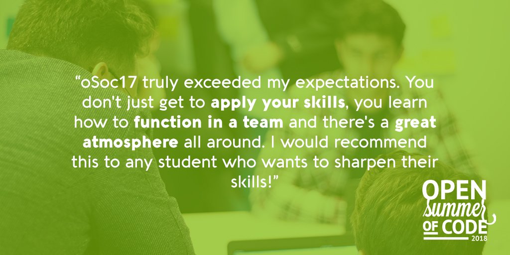 osocode's tweet photo. Wondering what to expect at #oSoc18? @ArnaudWeyts had this to say about his #oSoc17 experience! https://t.co/qLHWS0M5z5