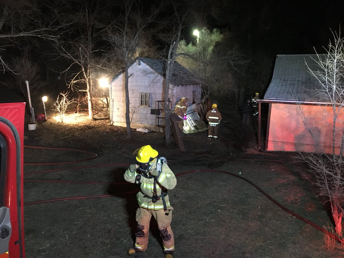 Pierrefiredept's tweet image. Pierre Rural extinguished a fire 10 miles east on Hwy 34 early this morning. The fire burned down a chicken coupe and also caught a 10 x 20 shed on fire. A heating lamp is likely the cause.