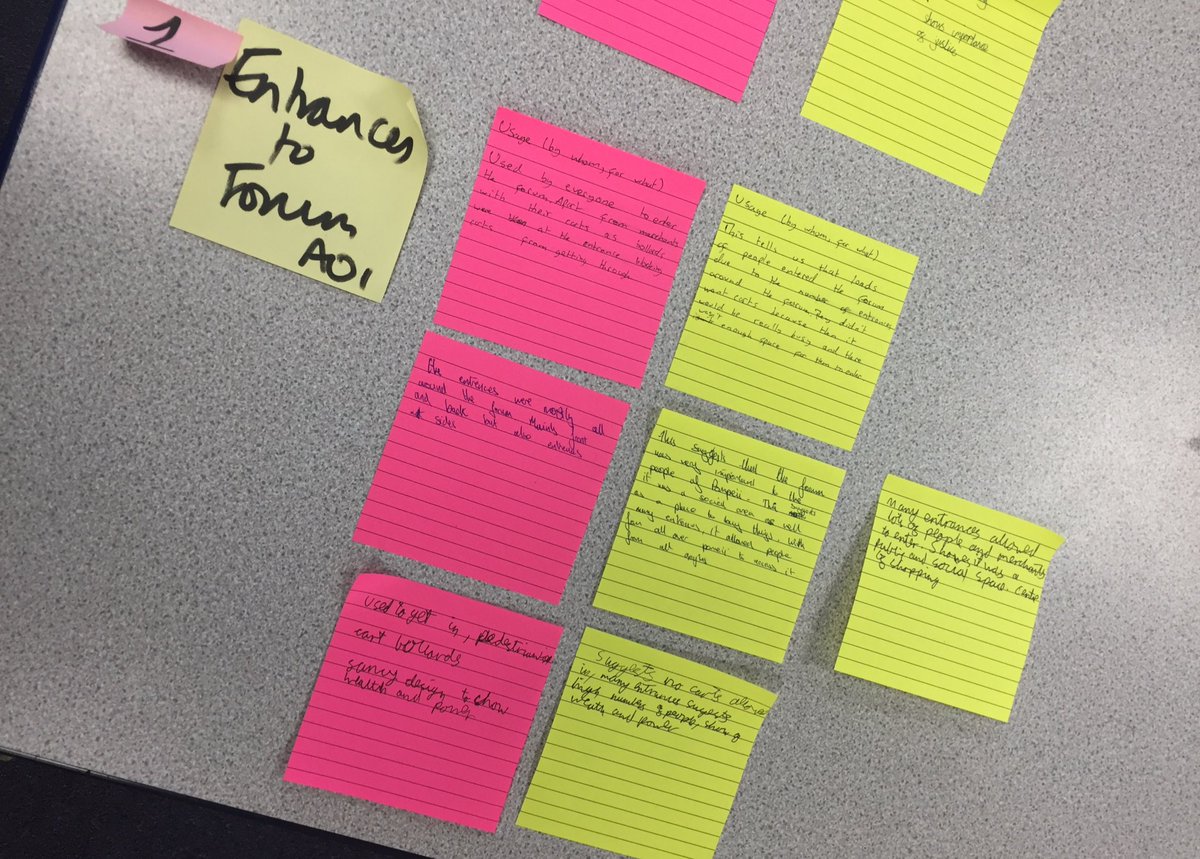 ChurchersCiv's tweet photo. Today it’s Latin and Classics #GCSE revision day! The Classicists are working on improving their essays with more detail and better structure - with post-it notes! This essay is on the Forum and it’s importance to our understanding of the Pompeiians https://t.co/xqE4si5eNb