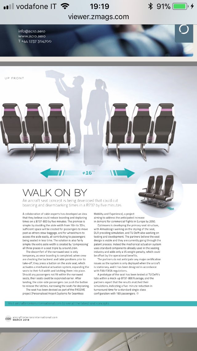 Proud to be part of the team <a href="/PASSME_EU/">PASSME H2020</a> <a href="/optimares/">optimares</a>  <a href="/aix_expo/">Aircraft Interiors Expo</a> <a href="/FlightGlobal/">FlightGlobal</a> <a href="/RunwayGirl/">Runway Girl</a>