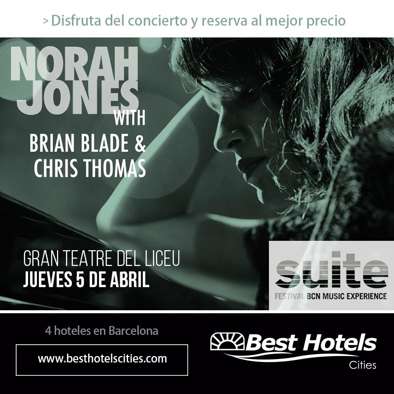 FrontMaritim's tweet photo. Concierto de Norah Jones en #Barcelona el proximo 5 de abril. Reserva tu hotel en https://t.co/RX38whdYRL https://t.co/ewbd929zxr