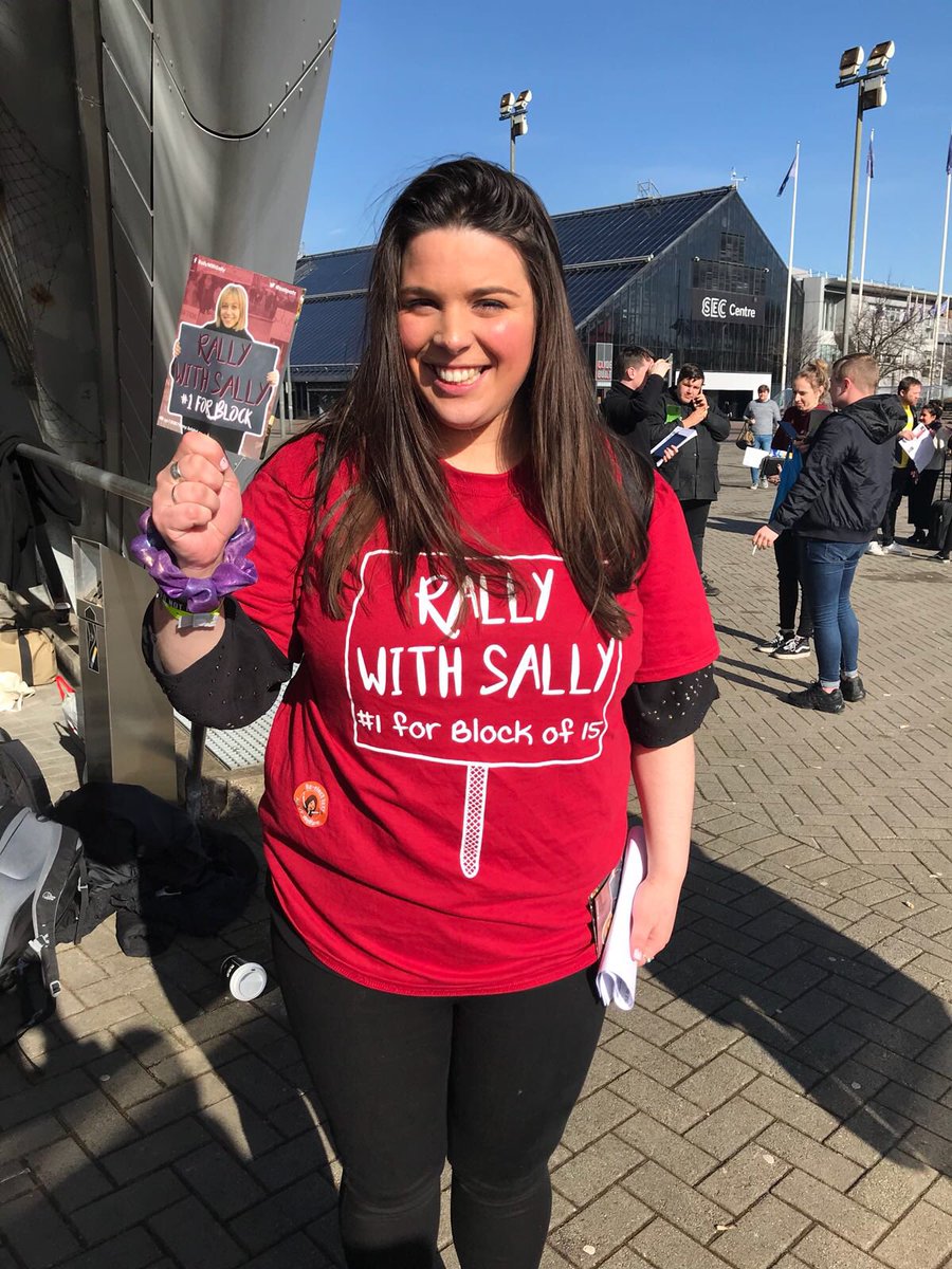 salpatz's tweet photo. So excited @izzyjengalenga is ready to #RallyWithSally for Block of 15!! 📢📢

#NUSConference #NUSNC18 https://t.co/kHM5qIz193