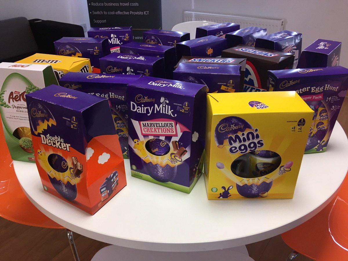 provistauk's tweet photo. Happy Easter! An eggcellent day at @provistauk HQ today, courtesy of @uk_pcm #PCMfamily #teamProvista #sugarrush https://t.co/q4gEPjmyNN