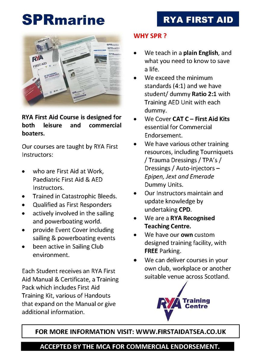 FirstAidatSea's tweet image. RYA FIRST AID - Still few places left - £84 include lunch and refreshments.