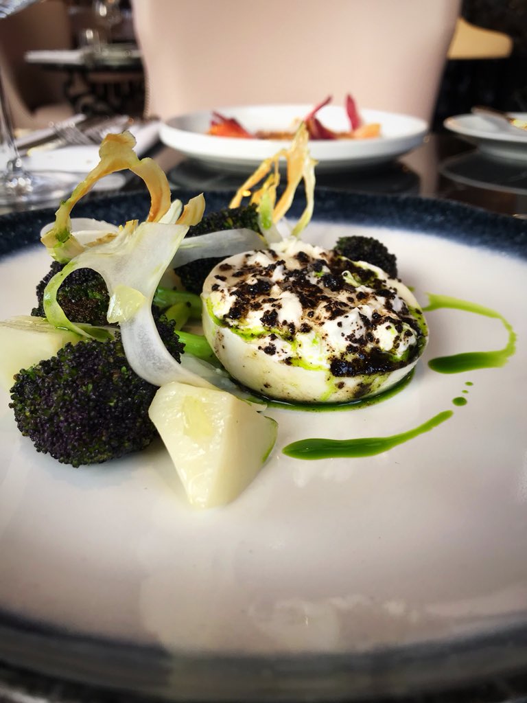 Our Vegetarian starter on the menu today Burrata, Black Olive, Fennel, Broccoli <a href="/TOPOMargate/">The Old Post Office</a>
