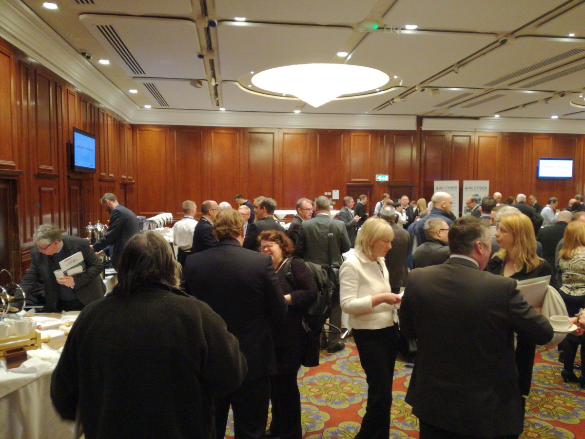 Exhibiting and networking underway after a great opening session at #CyberNI