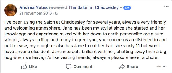 salonchaddesley's tweet photo. We love a customer review 👏🏼🙋🏼 https://t.co/OBBFfkNyfc #TheSalonChaddesley #testimonial https://t.co/v9mqLsiuDW