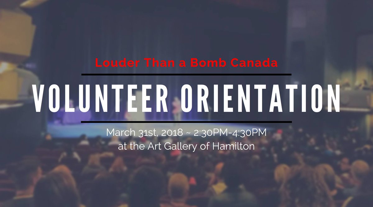 HYP_SLAM's tweet photo. THE FESTIVAL IS COMING UP QUICK JOIN OUR UNSTOPPABLE TEAM This Saturday March 31st @TheAGH from 2:30 - 4:30 pm we are hosting our #LTABC Volunteer Orientation NO-REGISTRATION IS NECESSARY! Can't make it but still interested! email us volunteer.hamiltonyouthpoets@gmail.com https://t.co/PORT3Q9z2Y