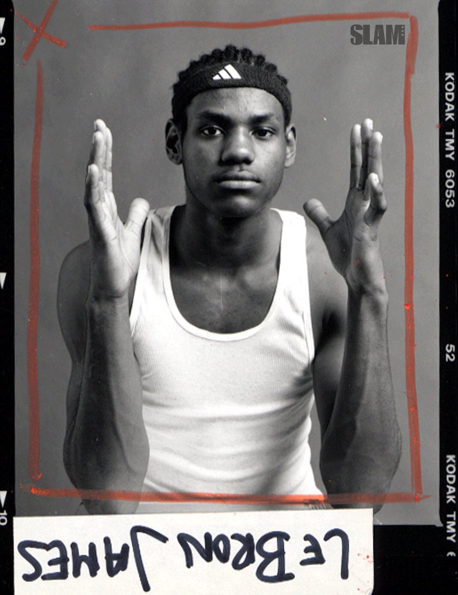 SLAMonline's tweet image. Bron with the cornrows in 2001. Iconic. #TBT