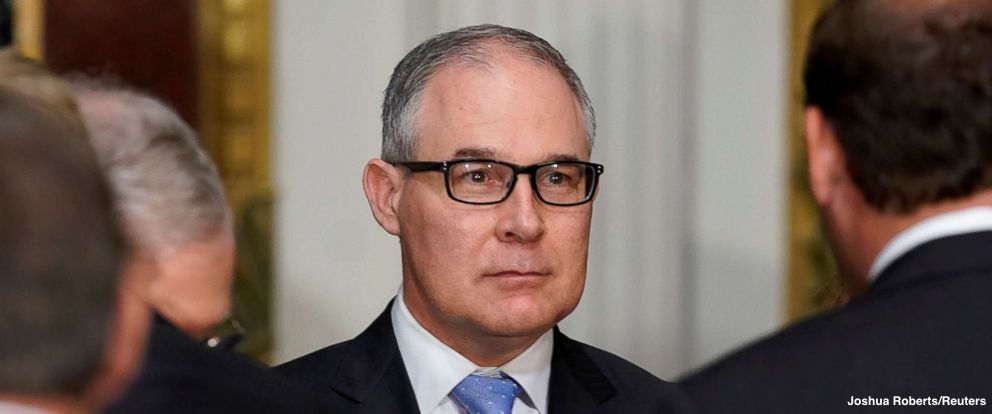 ThisWeekABC's tweet photo. EXCLUSIVE: EPA Administrator Scott Pruitt has spent much of his first year in Washington living in a townhouse one block from the U.S. Capitol that is co-owned by wife of a top energy lobbyist. https://t.co/LpvJruFmuk https://t.co/zwnrA4lhTy