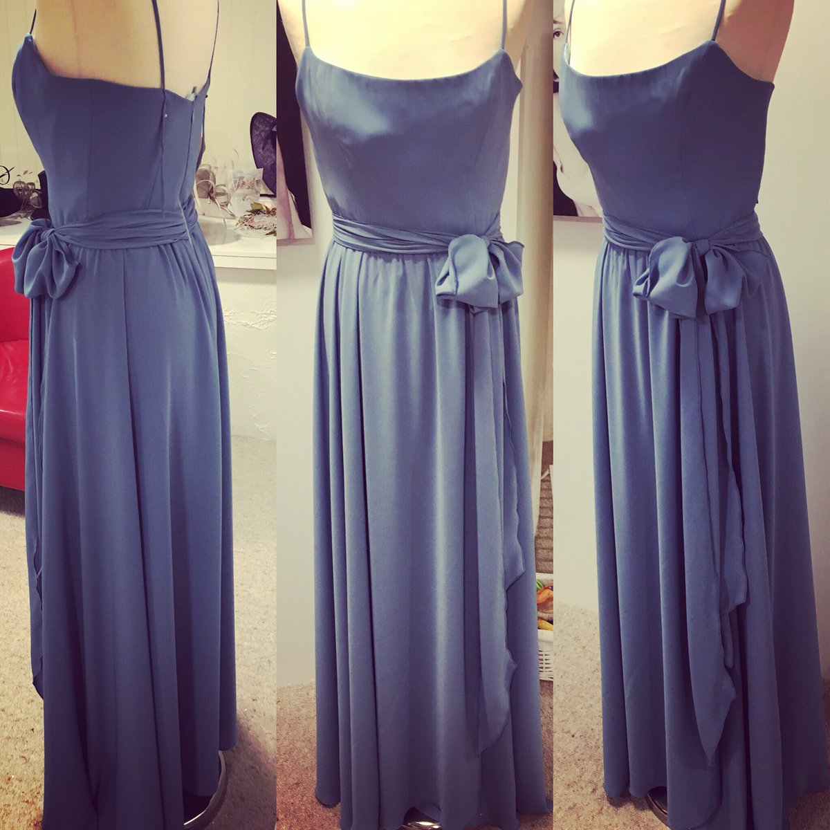 denim blue bridesmaid dresses