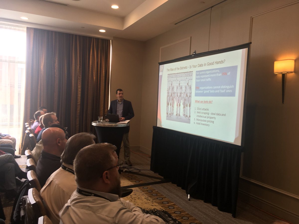 radware's tweet photo. Packed house for @RonWinward at @SecureWorldExpo! Ron is discussing “Cyber Security Pushed to the Limit” at #SWPHI18. https://t.co/25yPautxKu