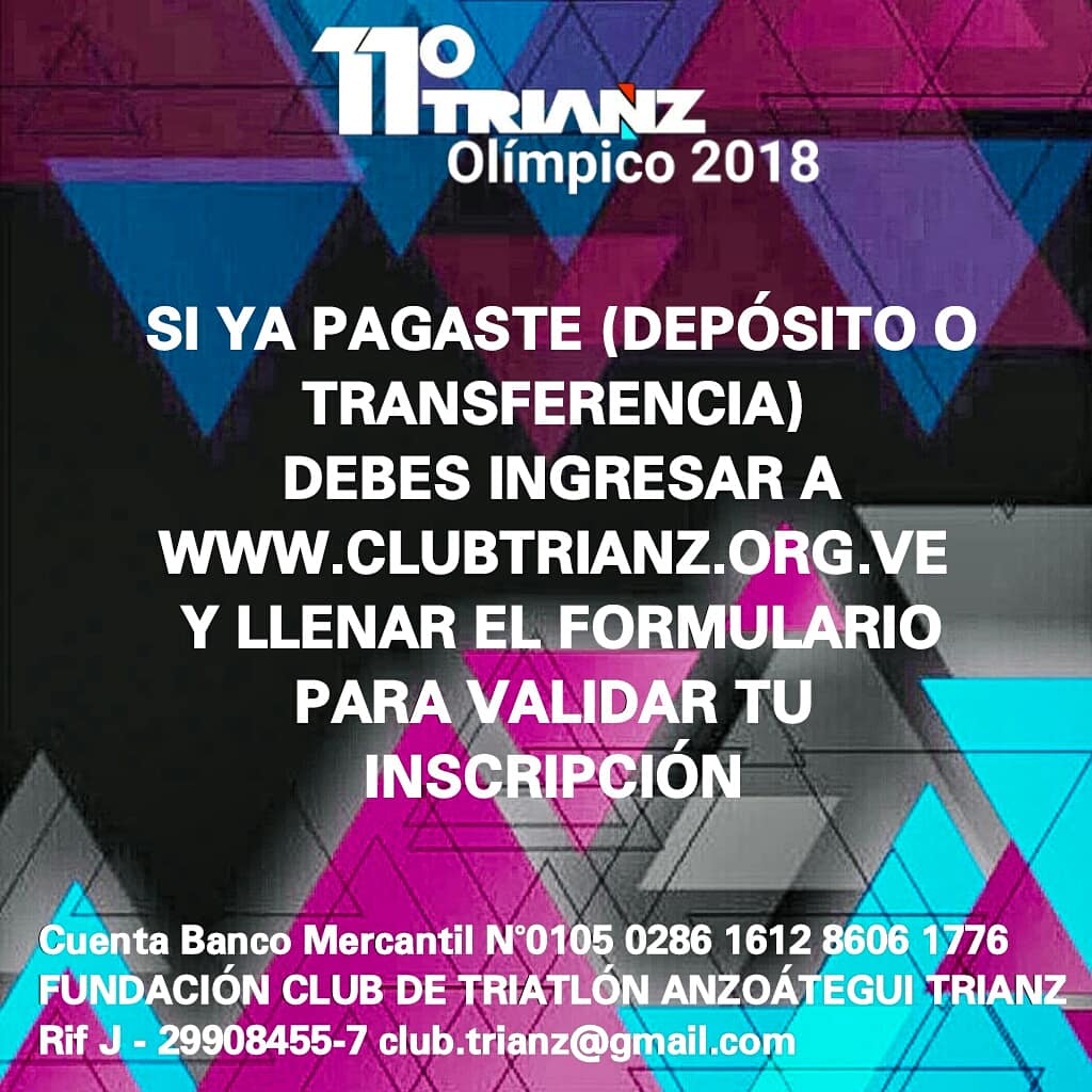 ClubTRIANZ's tweet photo. ATENCIÓN 👆👆👆👆
PASOS A SEGUIR PARA REALIZAR SU INSCRIPCIÓN CON ÉXITO

1. HACER EL DEPÓSITO O… https://t.co/8bkrR4aYDC https://t.co/QwXidoVST8