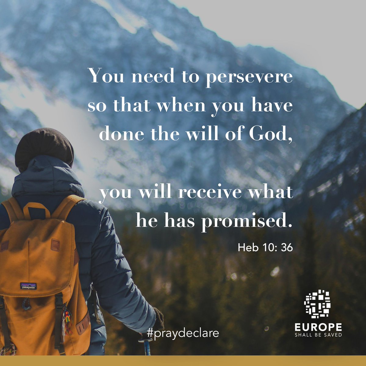 ESBSmovement's tweet photo. When we set out to pray and intercede for a whole continent we are in need of one thing, perseverance. The one thing we can connect to, to reignite the fires of passion in our soul is the desire in Gods heart, in this case, His desire for Europe. Join on https://t.co/DLl03Yf9o0 https://t.co/TqNyYlTgOH