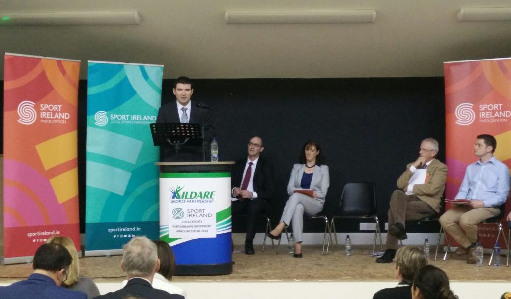 sportireland's tweet photo. Minister of State for Tourism and Sport, @BGriffinTD officially launching the investment of €6.07m into Local Sports Partnerships. Outlines the importance of Sport &amp; Physical Activity in Irish Society &amp; of local people, volunteers &amp; community groups in promoting sport https://t.co/kDW4MPhqrl