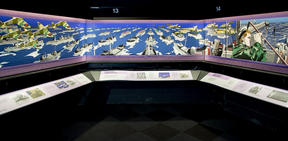 VisitSEEngland's tweet photo. Did you Know? The #OverlordEmbroidery at the heart of the @TheDDayStory Collection measures 83 metres, that's 10 metres longer than the #BayeuxTapestry. https://t.co/e32qmVEjrO