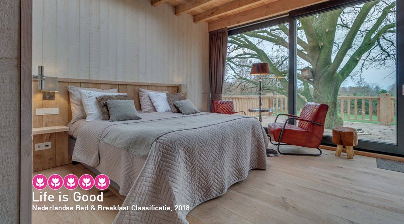 bedand's tweet photo. Op zoek naar een unieke overnachtingsplaats? Wij hebben hem voor je gevonden! Overnacht in deze luxe boomsuite, op 4 meter hoogte in een eeuwenoude eik, bij #BandB Life is Good. (https://t.co/yuNejtPnkq) #bedandbreakfast https://t.co/hsKd4HFgGE
