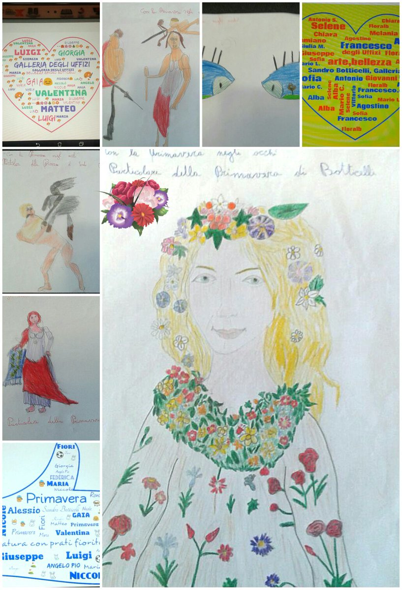IcponteRodari's tweet photo. #BotticelliSpringMarathon
Tra matite colorate e applicazioni digitali... ecco la nostra Primavera! 
I.C. Pontecagnano S. Antonio (SA)
#uffizi #florence #botticelli #spring #primavera #art https://t.co/iS4UcG9PZp