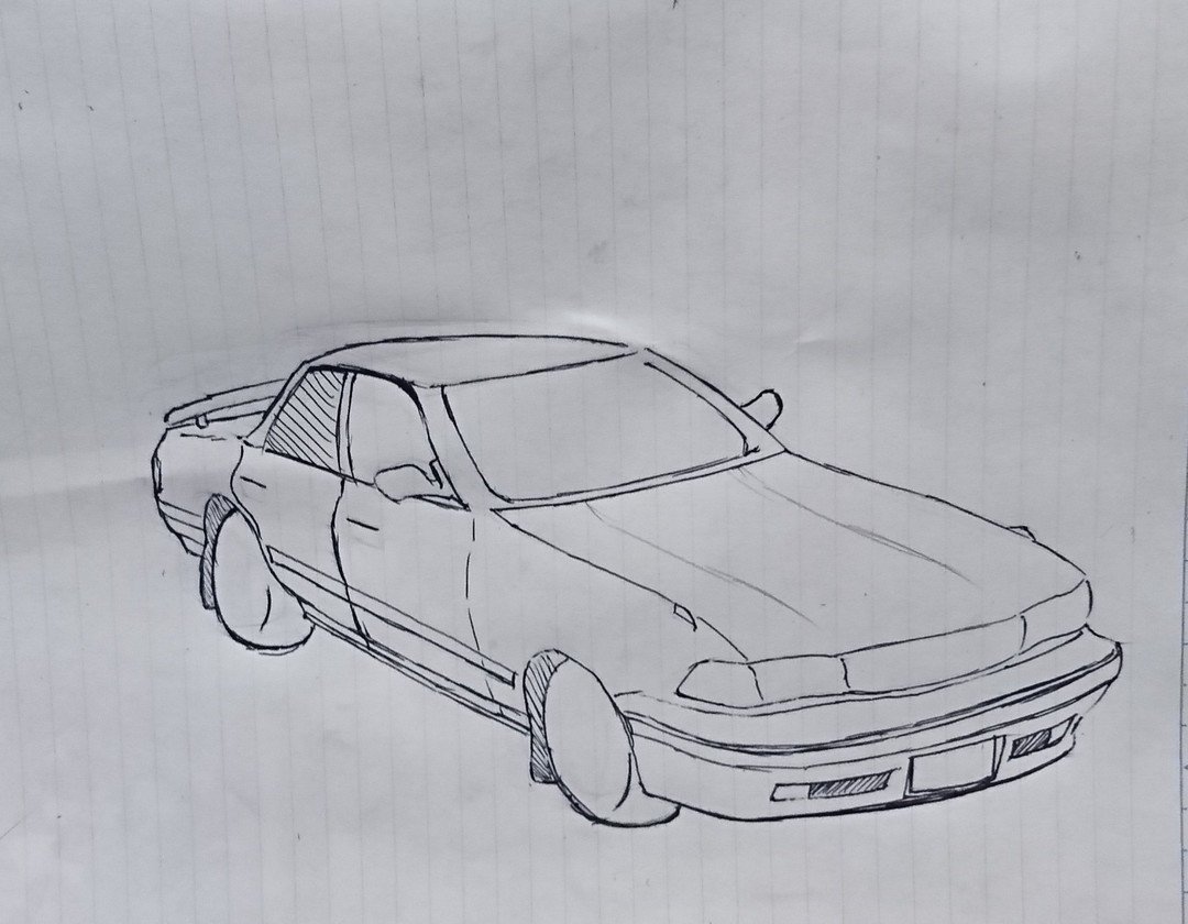 yuto_R35's tweet image. #Markll  #車  #アナログ  #デジタル化  #途中結果 
車のツヤ感出すの難しいからまた今度にしよう♪ sketch.pixiv.net/items/90174541…