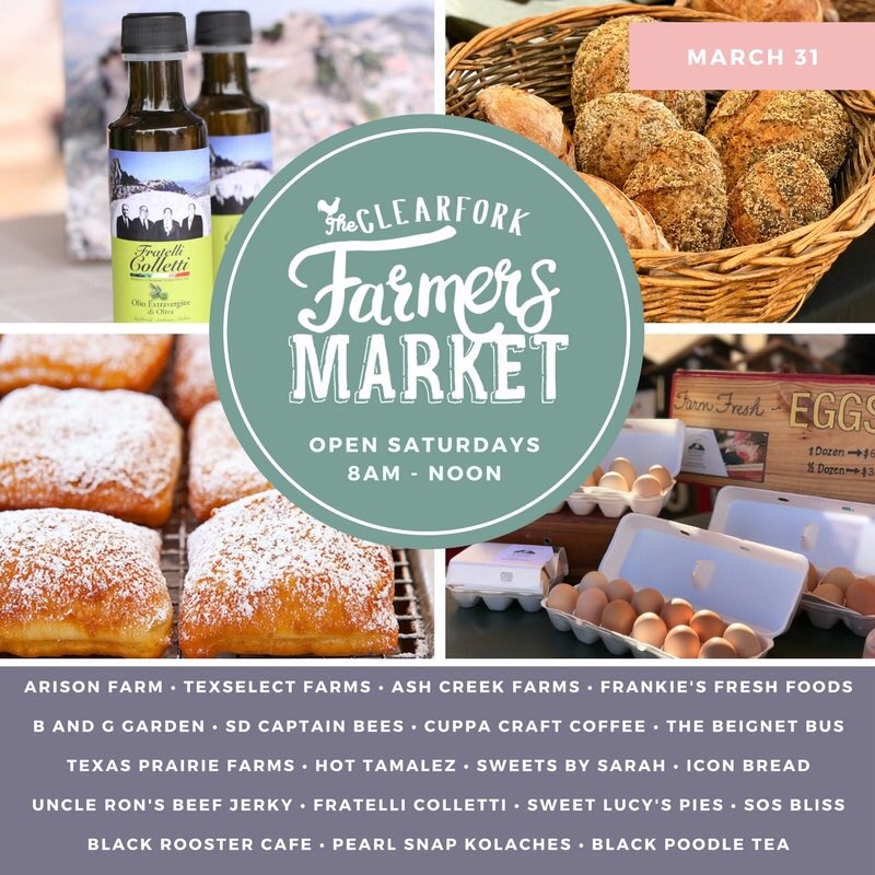 Clearfork1848's tweet photo. Hop🐰your way over to #TheClearforkFarmersMarket this Saturday during our updated hours: 8 am - Noon! #Farm2clearFORK #HoppyEasterWeekend https://t.co/n5QFVpOvK5