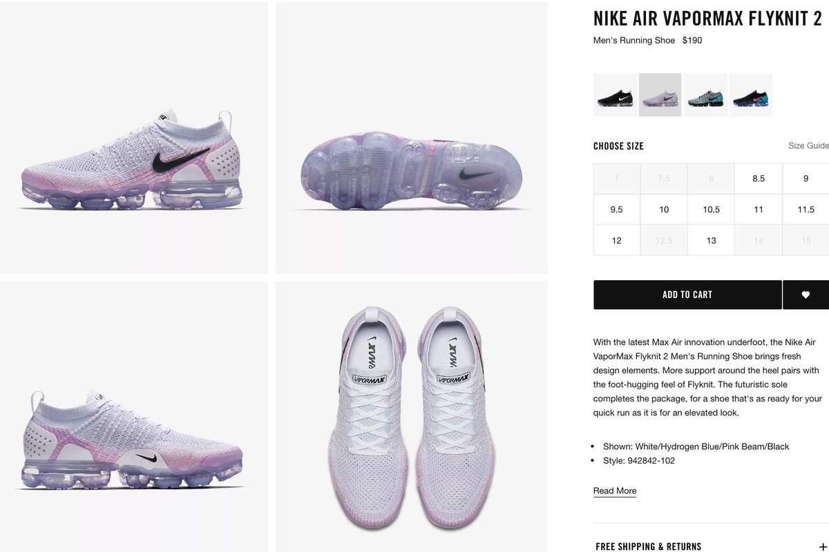 Nike Air VaporMax 2.0 Reverse Orca WHITE BLACK 942842