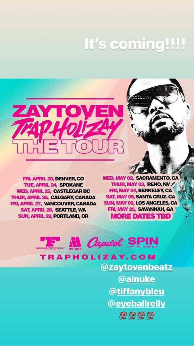 lynnTate's tweet photo. @zaytovenbeatz tour.  Coming soon!!! Get your tickets now! https://t.co/QOkImVZ0Qi