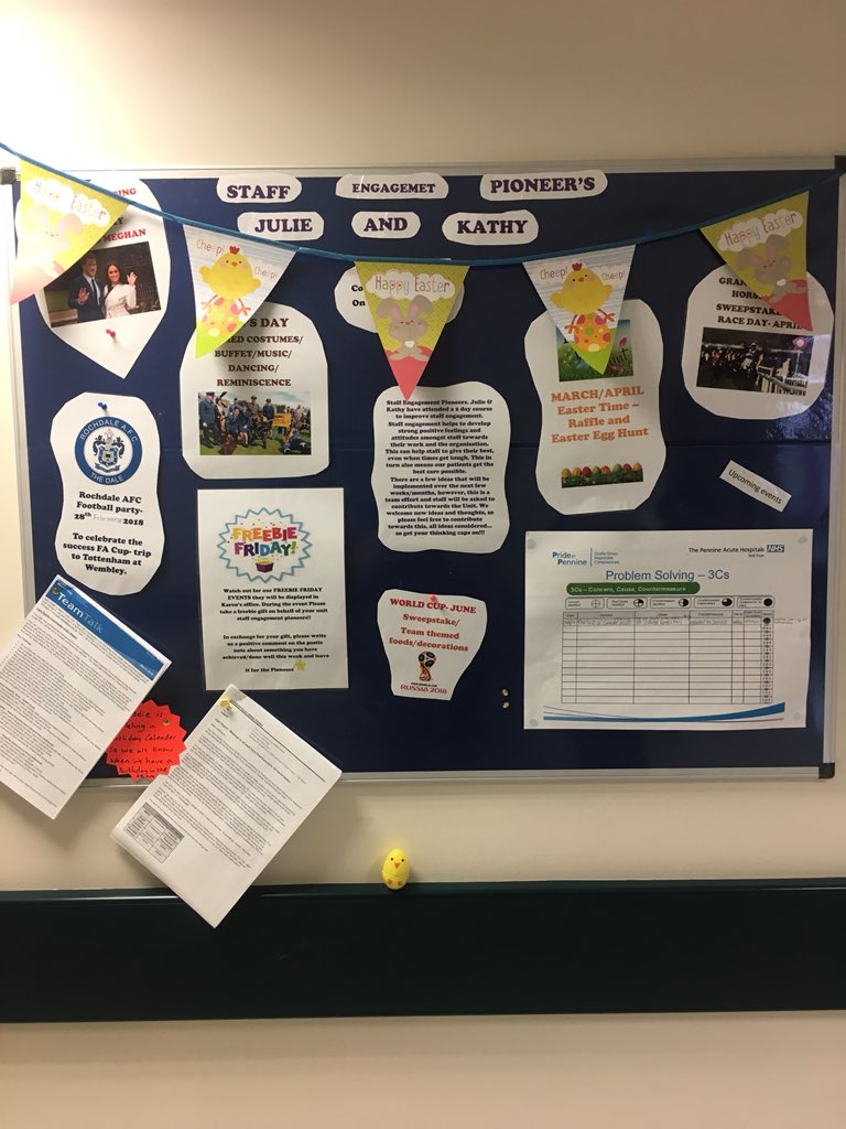 Easter egg hunt on Wolstenholme #staffengagement #staffmorale #finderskeepers #everyonesawinner @karenGaunt  @LouhhLou #rochdaleinfirmary #wolstenholme @RochdaleCO_NHS @Alex_E_Baker @Juliesaville17 @netty_lynette