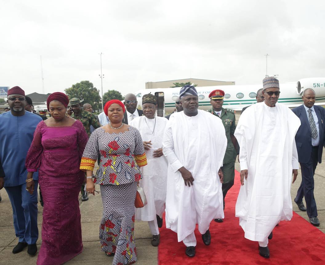 followlasg's tweet photo. Official commissioning of Ikeja Bus Terminal today by President Muhammadu Buhari. The Terminal is one of the transport infrastructure of the Lagos State Government under its Bus Reform Initiative. https://t.co/KU4rqbsvcP