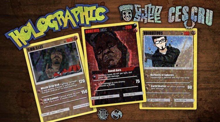 majikninjaent's tweet photo. Peep the dope new track #holographic from @g_mo_skee &amp; @StrangeMusicInc 's @cescru :
https://t.co/JW3wTn1oCC
G-MO's new Ep #8bitfilth is finally here Friday ☠️
#gmoskee #cescru #strangemusic #majikninjaentertainment #mne2018 #rap #underground https://t.co/ZR9OrLqRi2