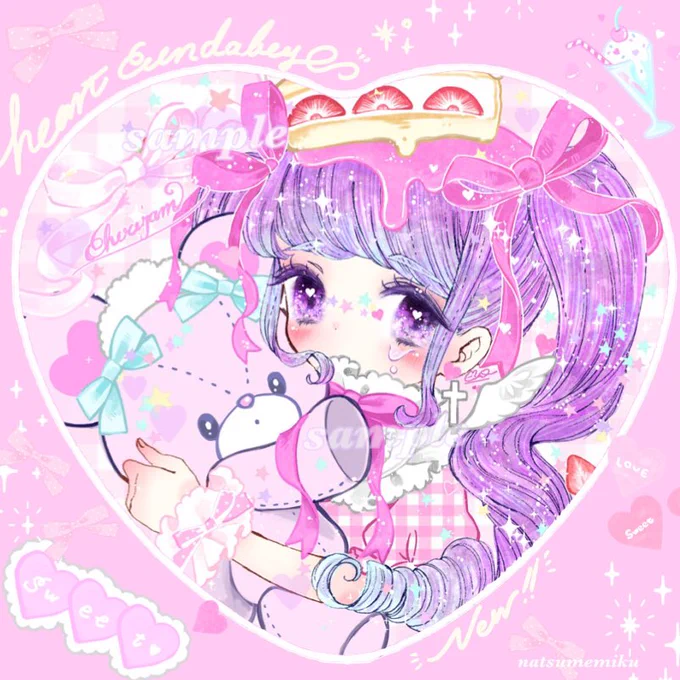 ?くまちゃん缶バッチ?
くまちゃんとおんなのこの缶バッチ?
ハートと丸の2展開です♡ 