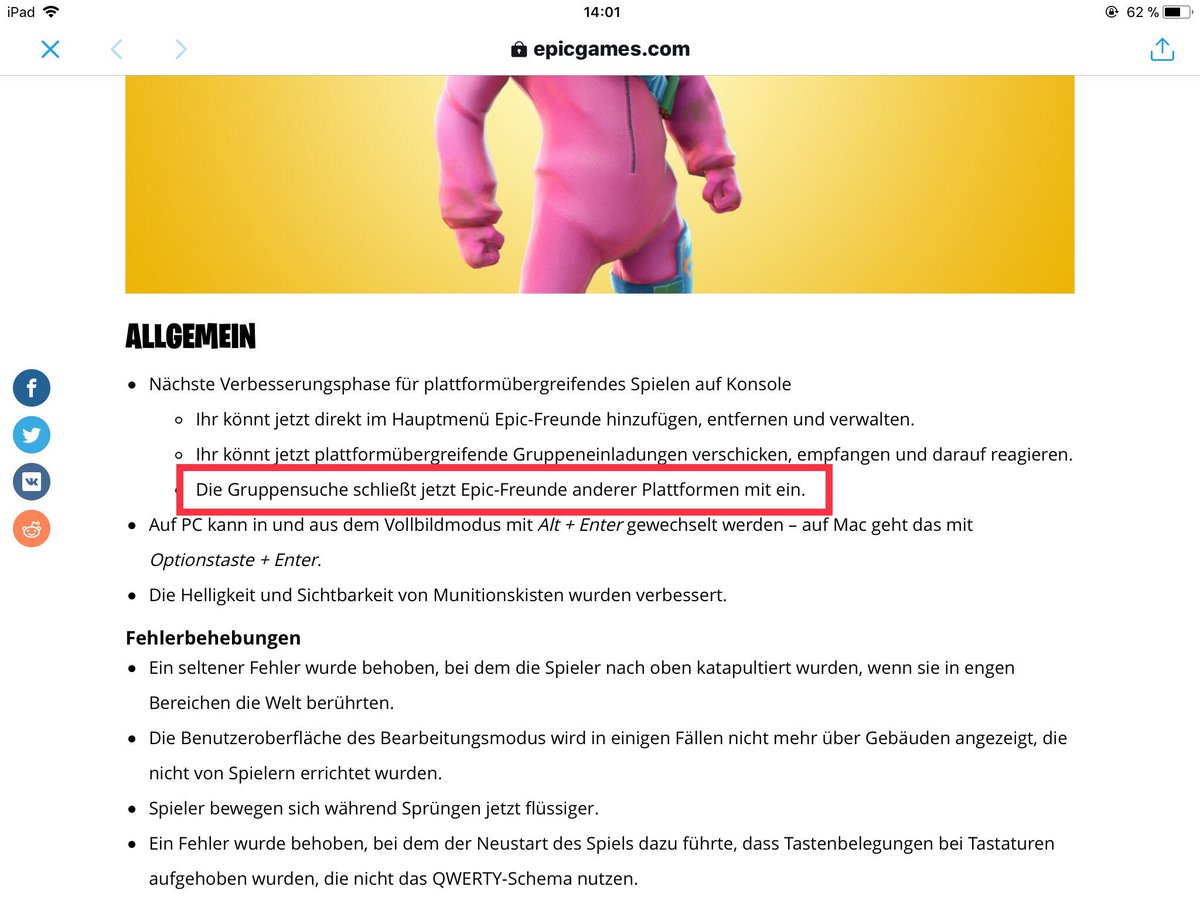 fortnite deutschland on twitter nein xbox und ps4 spieler werden nicht zusammen spielen konnen - pc ps4 fortnite zusammen spielen